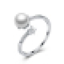 Женский стерлингового серебра 925 романтический жемчуг открытие кольцо